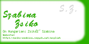 szabina zsiko business card